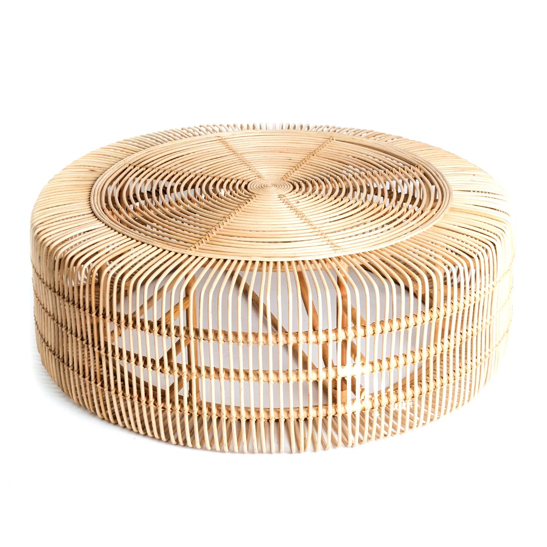 Monique | Round Rattan Coffee Table Natural