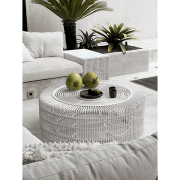 Monique | Coffee Table Rattan White