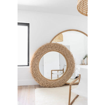 Stella | Round Mirror Rattan Natural 150cm