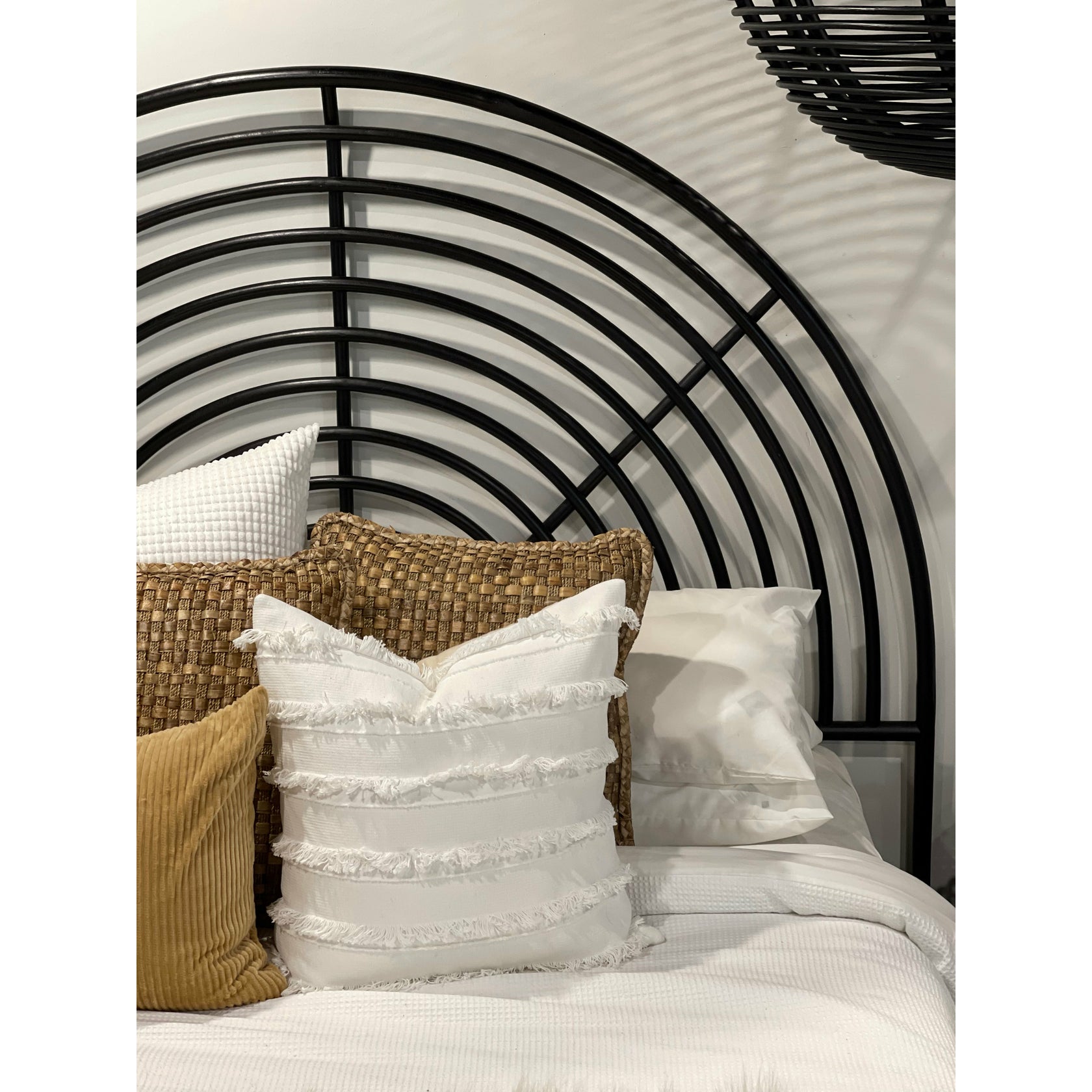 Rattan Black Bedhead | The Styling Republic