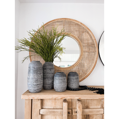 Alicia | Round Rattan Mirror Natural