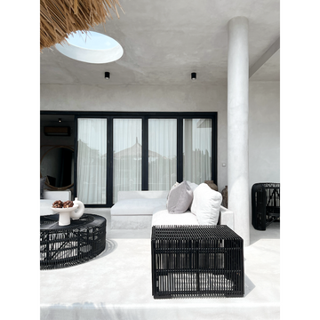 Zara | Side Table Rattan Black