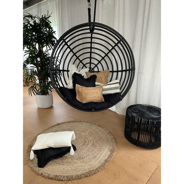 Georgie | Hanging Chair Rattan Black