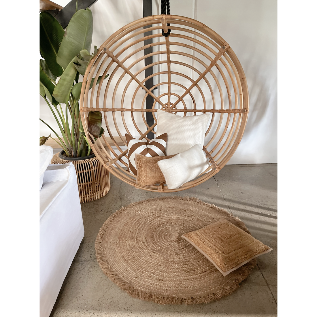 Georgie Natural Rattan Hanging Chair