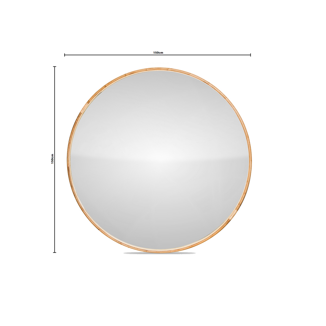 Zoe | Extra Large Round Mirror Rattan Natural