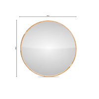 Zoe | Extra Large Round Mirror Rattan Natural 1.6M